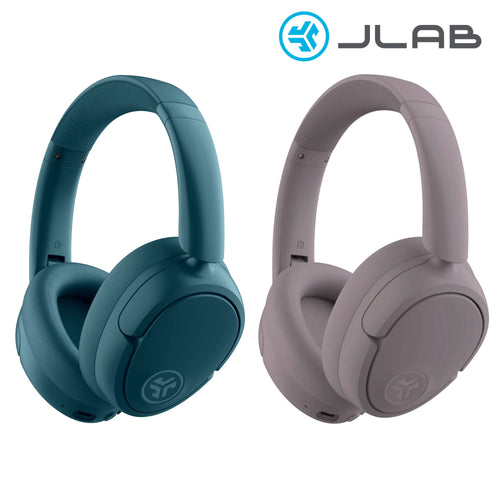 2-Pack JLab JBuds Lux Active Noise Cancelling Over-Ear Headphones with Wireless Bluetooth and Be Aware Safety Mode, Foldable, Compatible with iPhone and Android